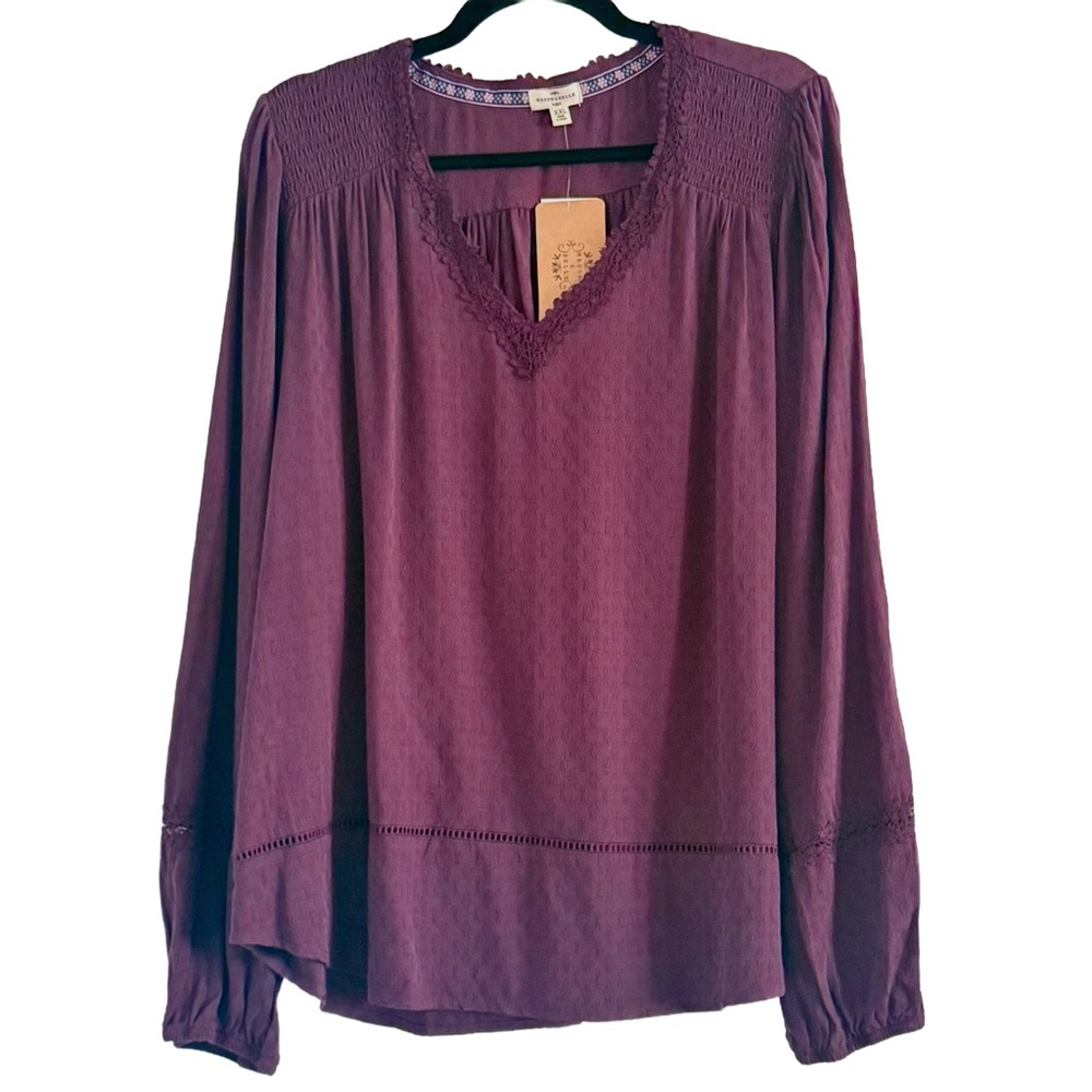 Mason & Belle Deep Purple Women's Blouse XXL - Picture 8 of 8